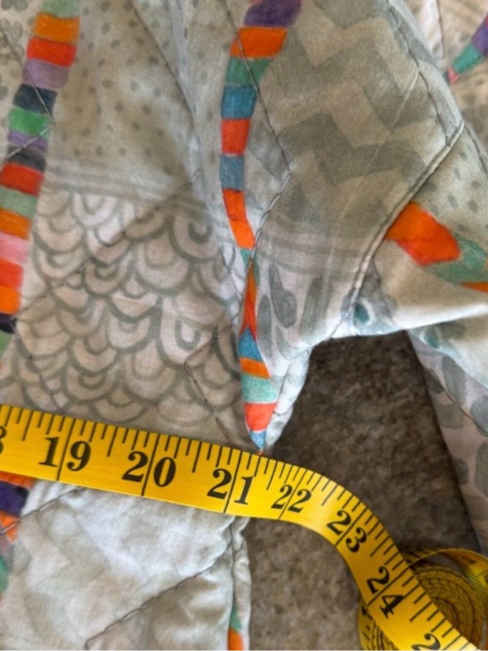 NWT Gudrun Sjoden WARM Quilted, REVERSIBLE Blue/Grey Floral Coat w Multicolor - Picture 6 of 13